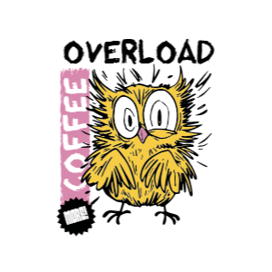 Stressed owl editable t-shirt design template