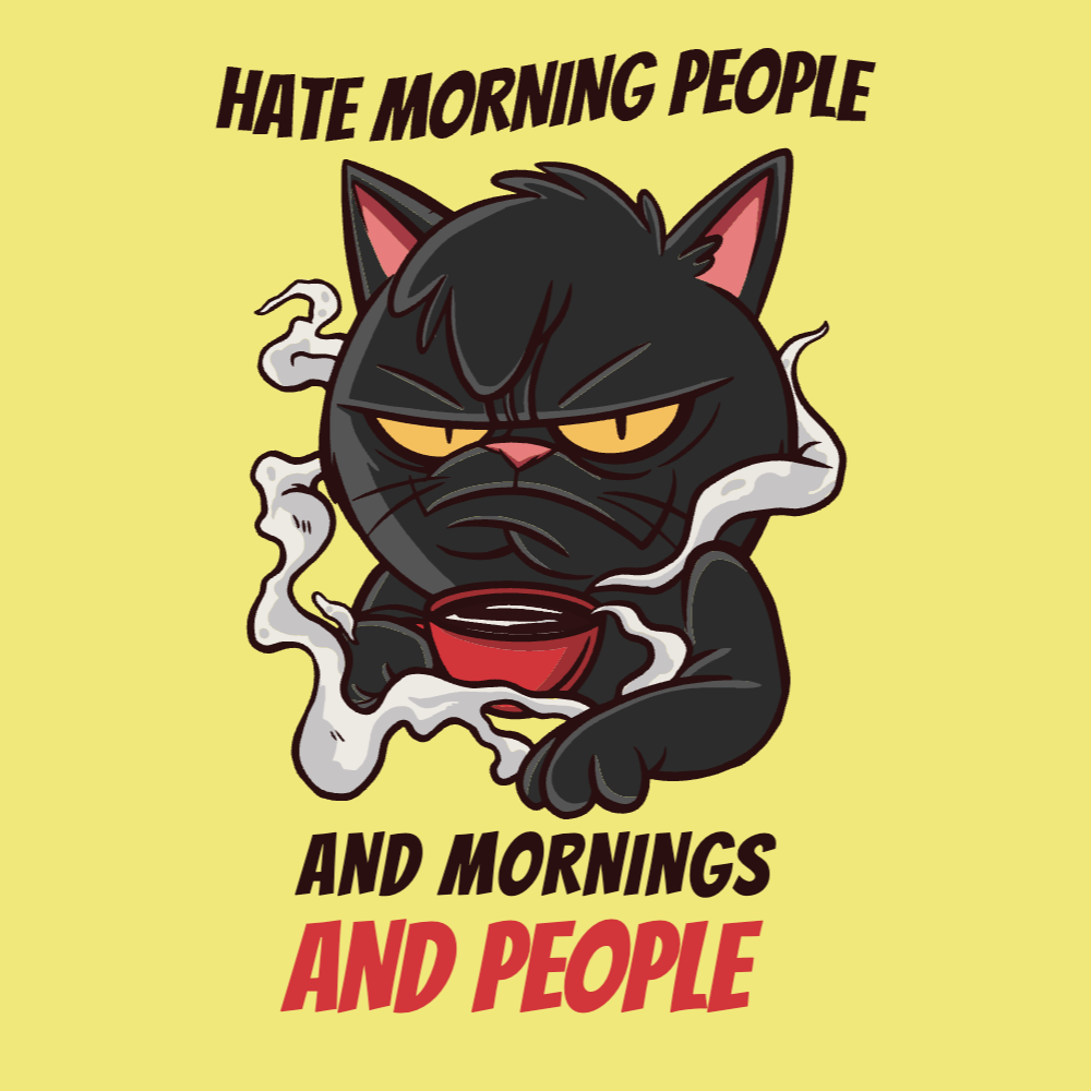 Coffee grumpy cat editable t-shirt template | Create Merch Online