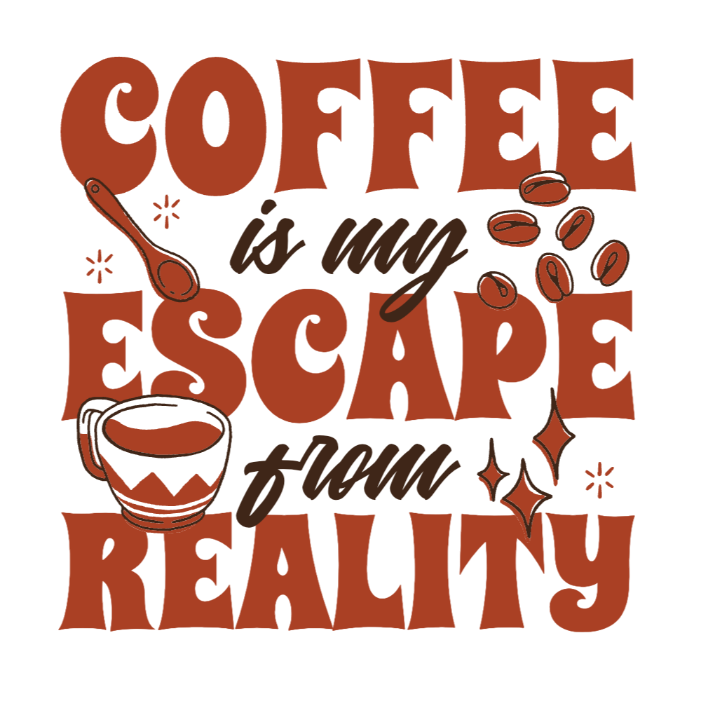 Coffee is my escape editable t-shirt template | Create Designs