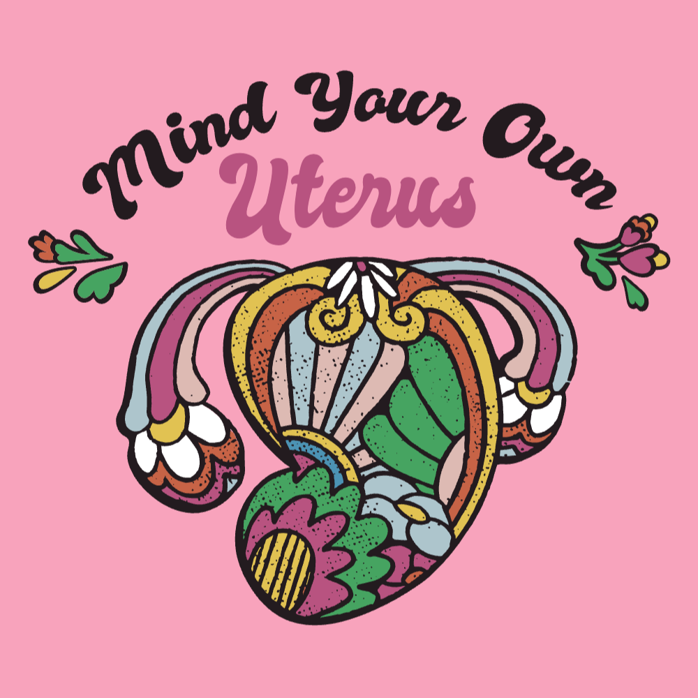 Colorful uterus editable t-shirt template | Create Merch Online