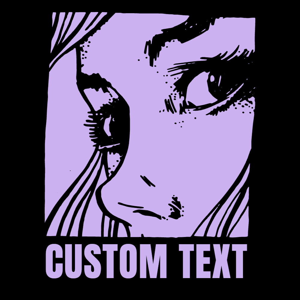 Comic girl editable t-shirt template | T-Shirt Maker