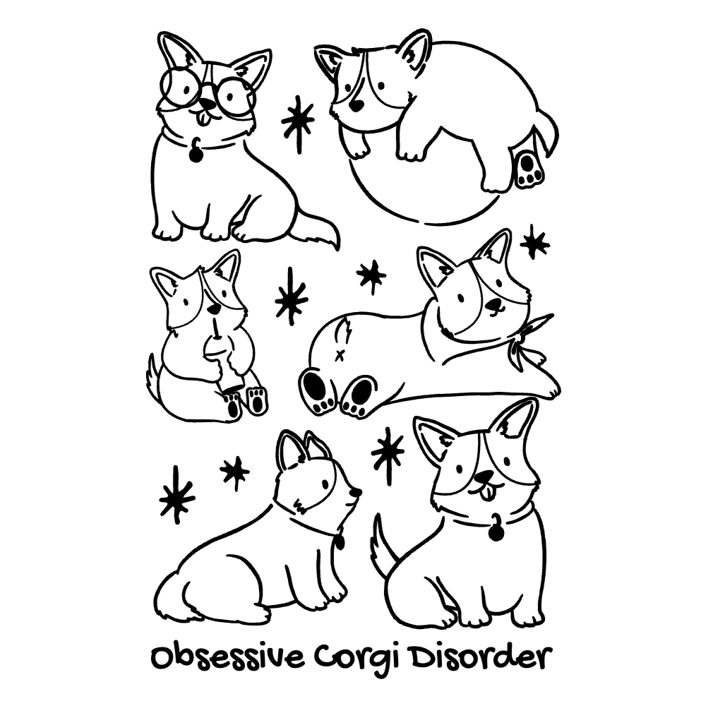 Corgi dogs characters editable t-shirt template | Create Designs
