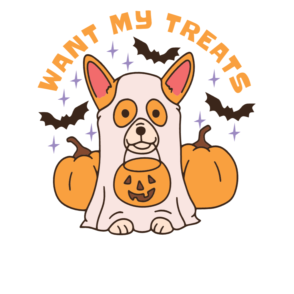 Corgi ghost Halloween editable t-shirt template | T-Shirt Maker
