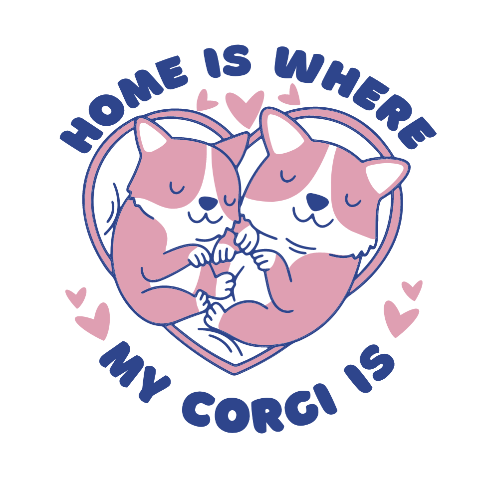 Corgi heart home editable t-shirt template | Create Merch