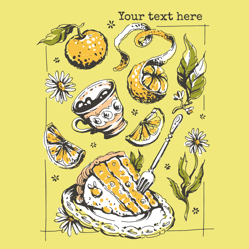Cottagecore tea time editable t-shirt template | Create Online
