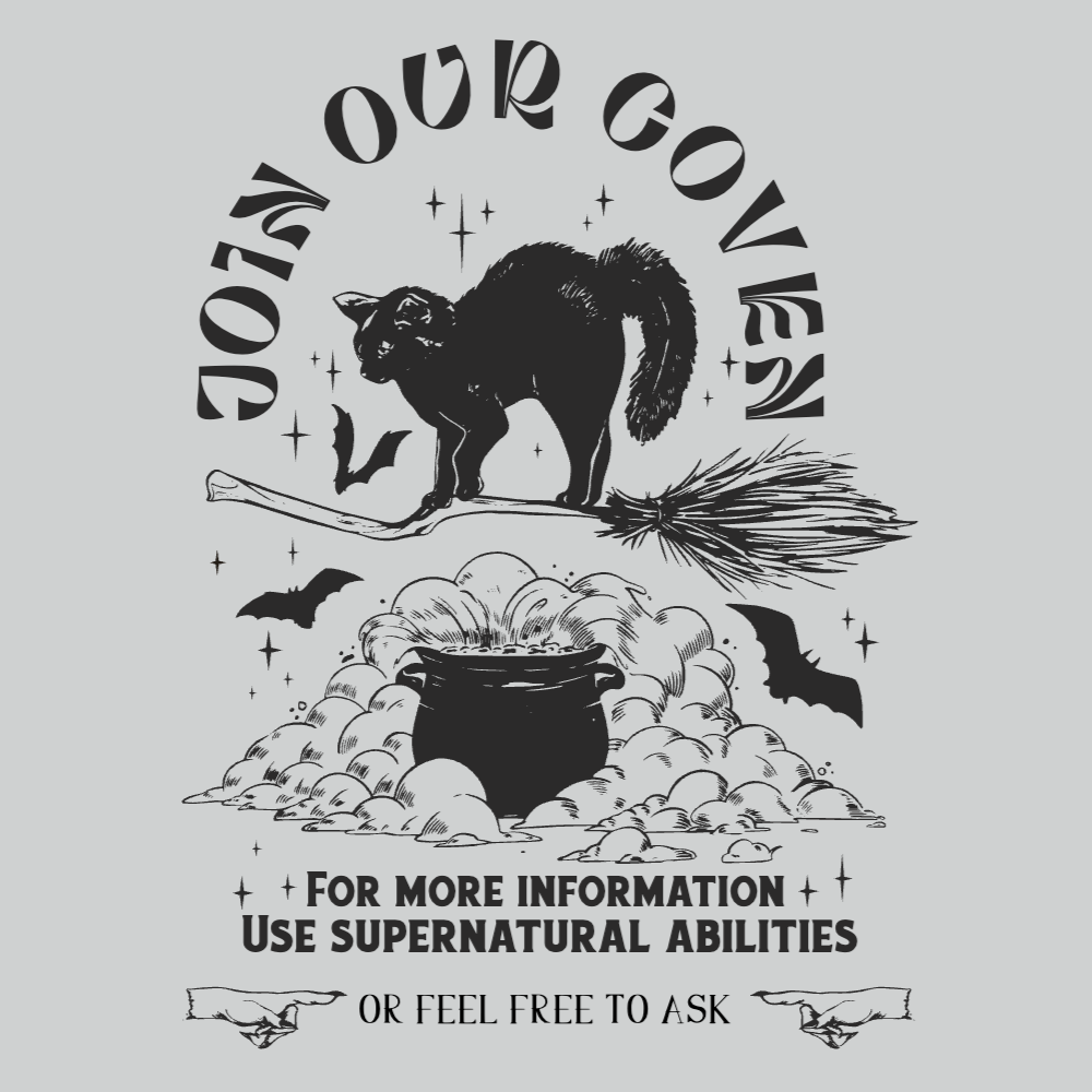 Coven black cat editable t-shirt template | Create Merch Online
