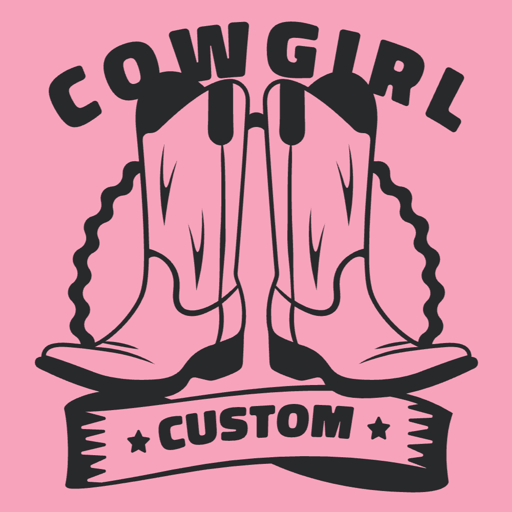 Cowboy boots cowgirl editable t-shirt template | Create Merch