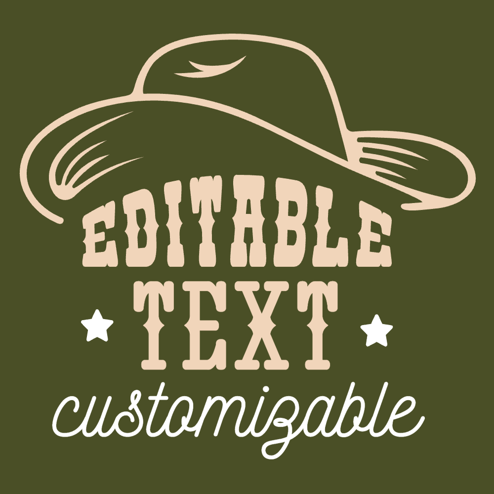 Cowboy hat editable t-shirt template | Create Designs