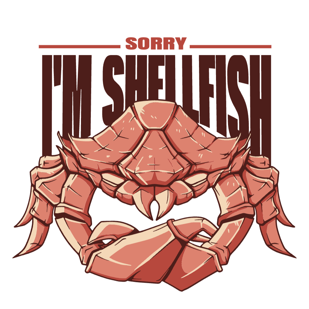 Crab shell editable t-shirt template | Create Merch Online