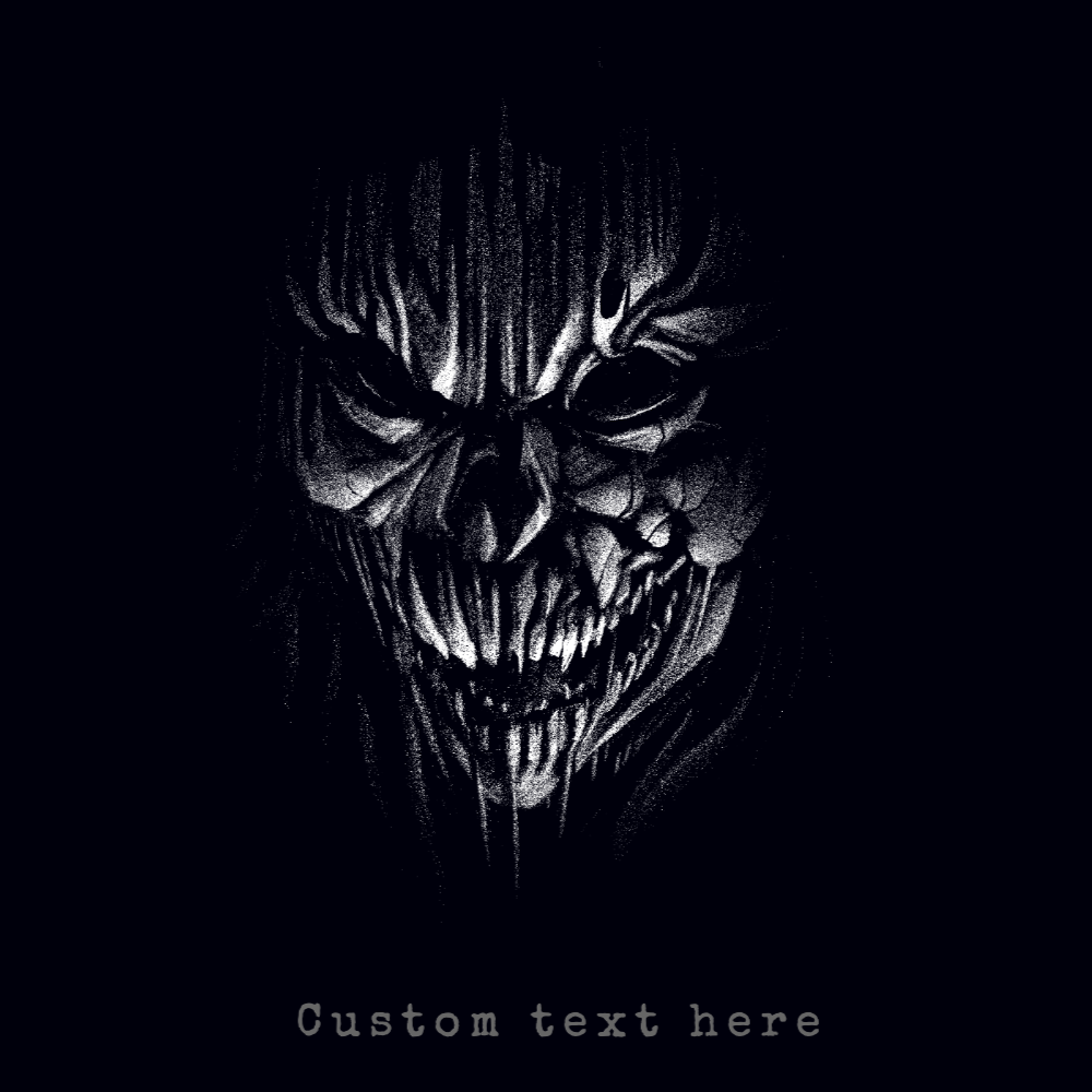 Creepy Skull mosnter editable t-shirt template | Create Designs