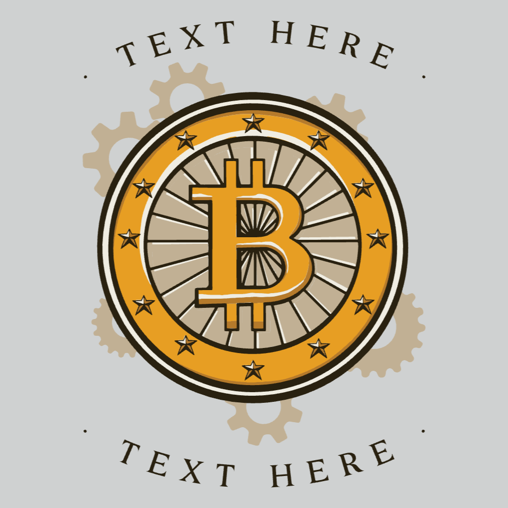 Crypto coin editable t-shirt template | Create Merch