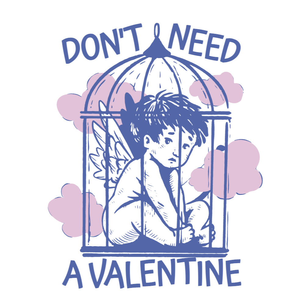 Cupid cage editable t-shirt design template