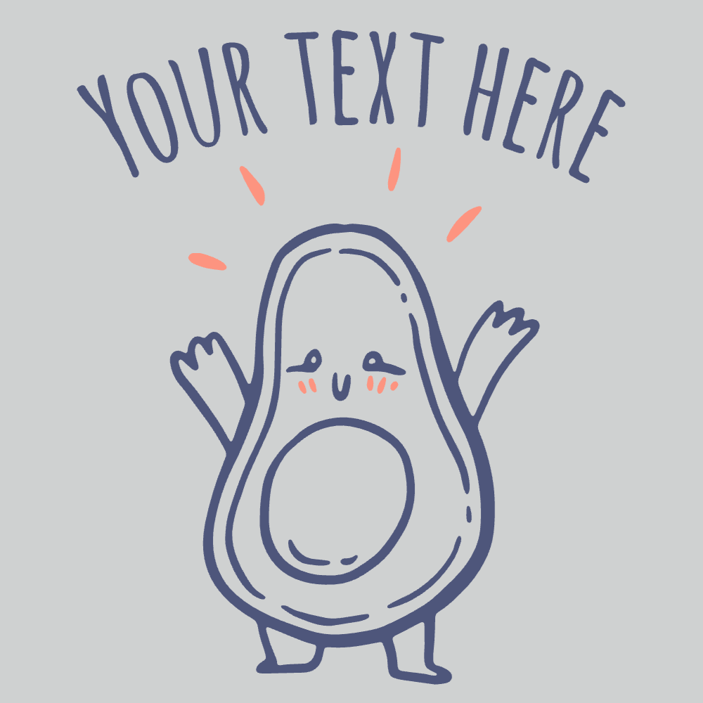 Cute avocado character editable t-shirt template | Create Designs