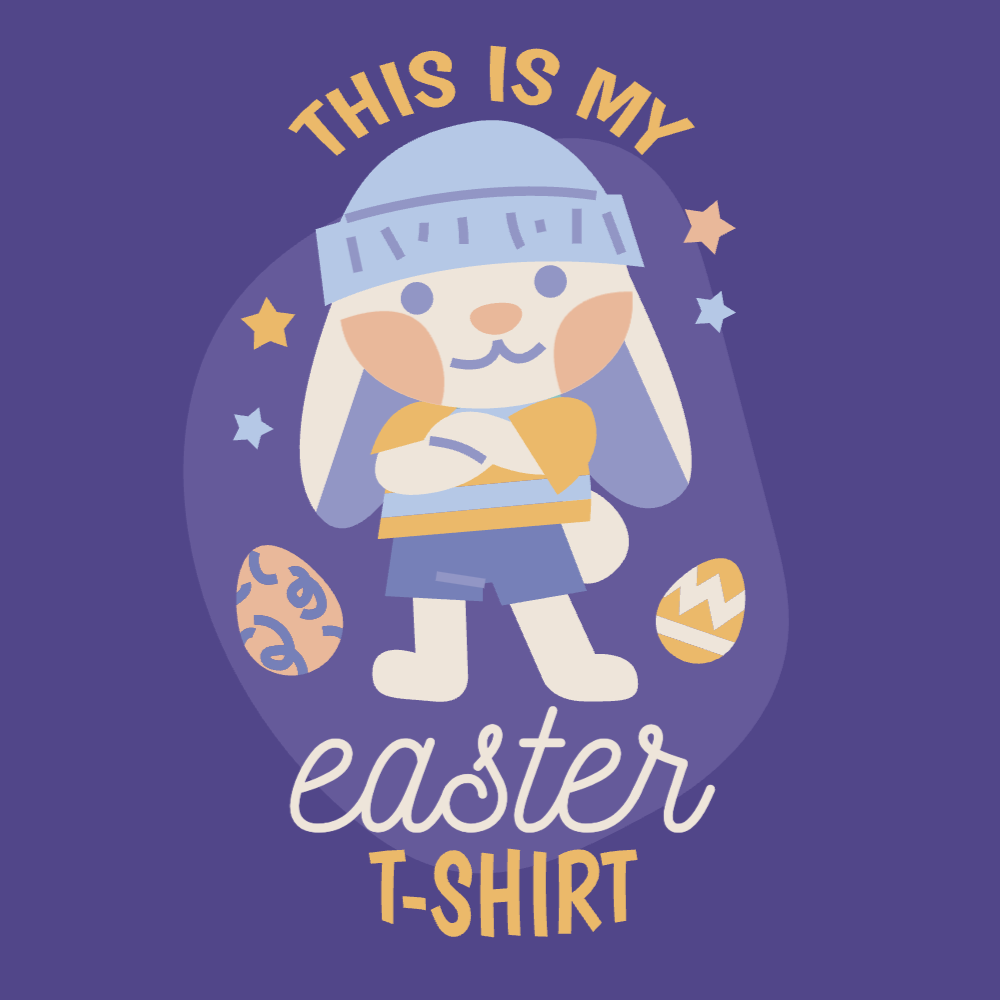 Cute easter bunny t-shirt template editable | Create Merch
