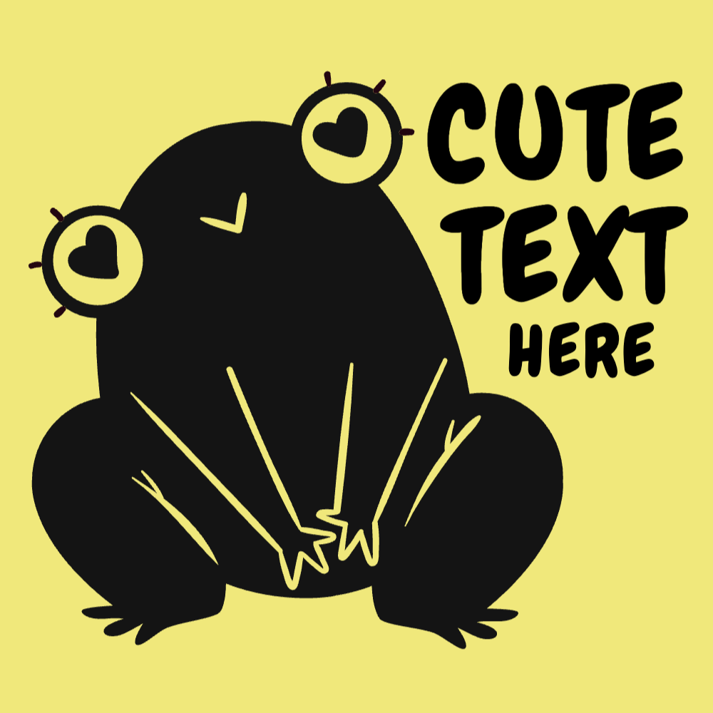 Cute frog editable t-shirt template | Create Merch Online
