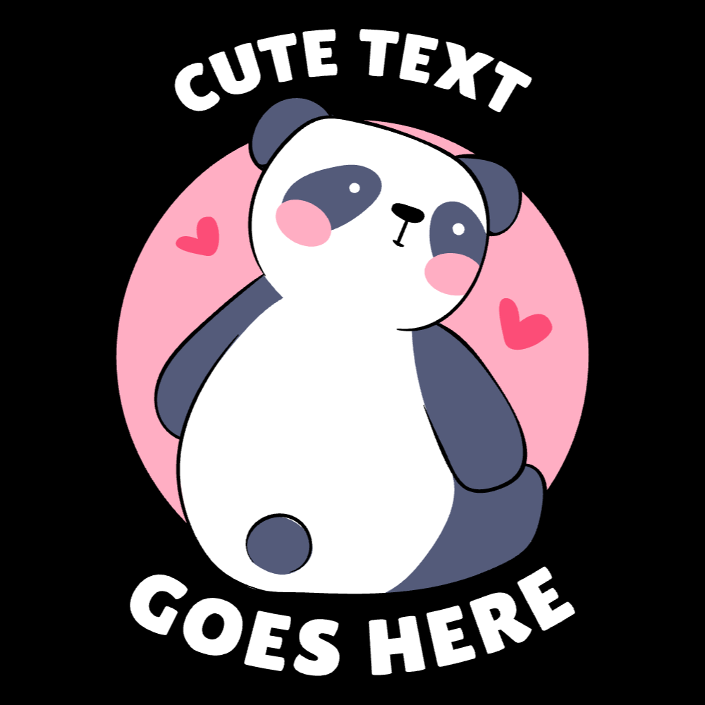 Cute panda bear editable t-shirt template | T-Shirt Maker