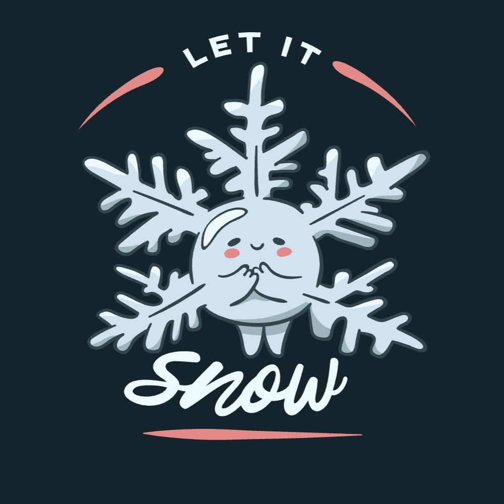 Cute snowflake editable t-shirt template | Create Merch