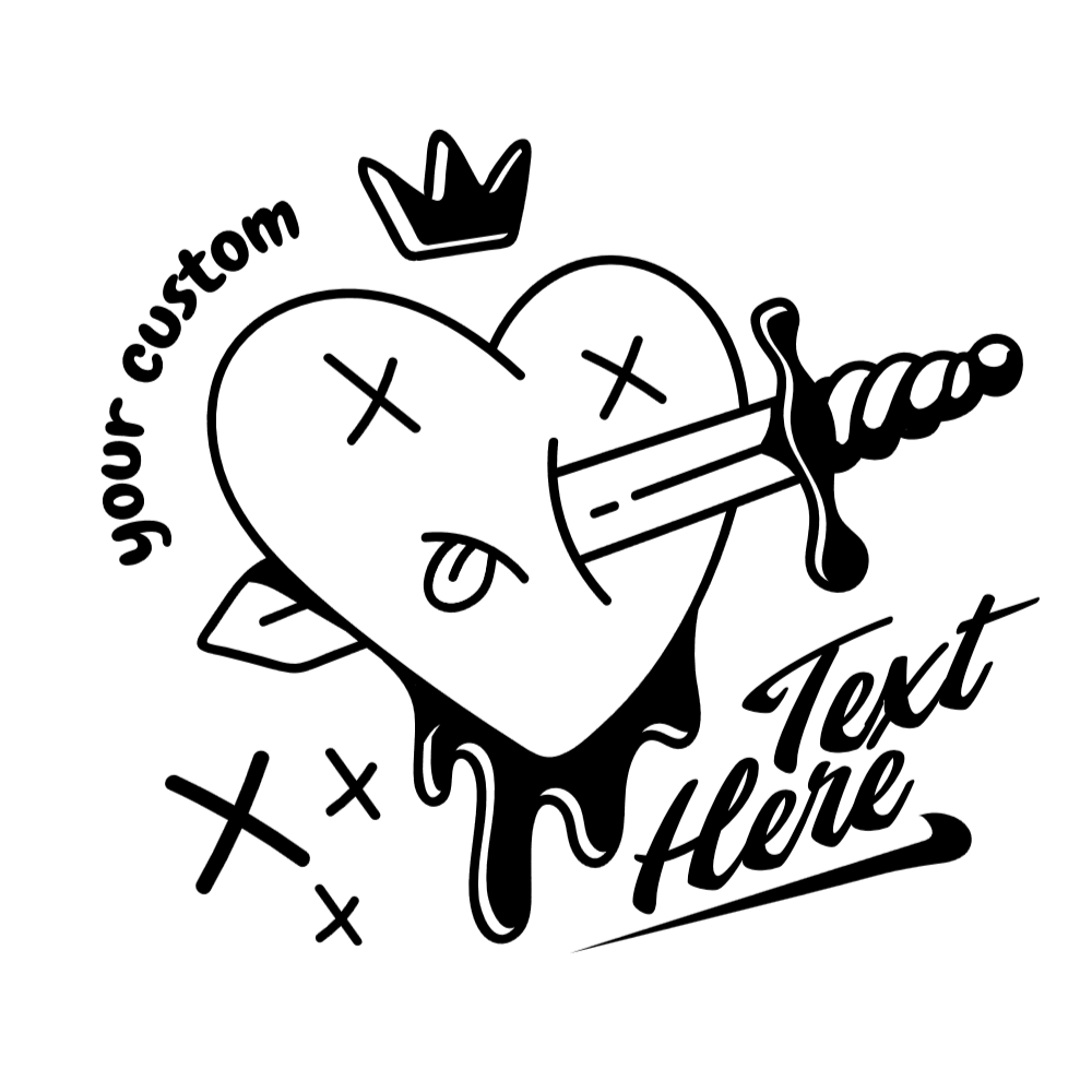 Dead heart cartoon editable t-shirt template | Create Designs