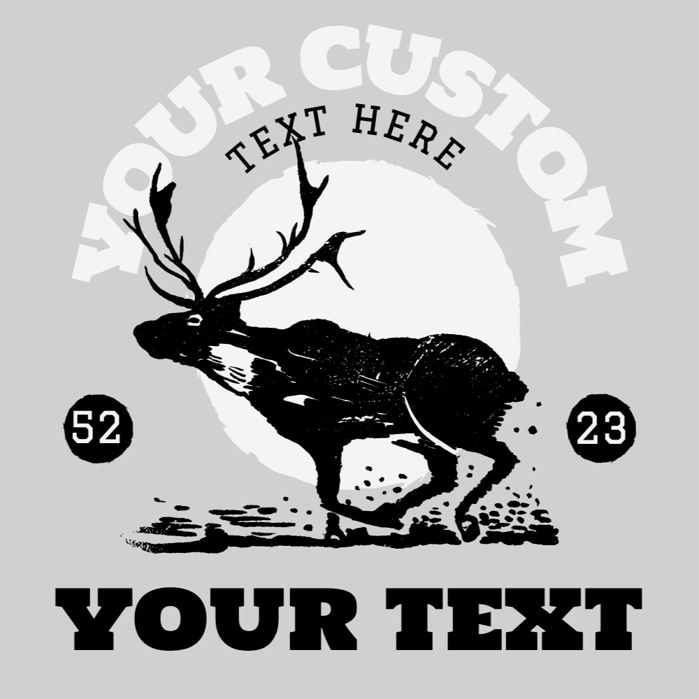 Deer against the moon editable t-shirt template
