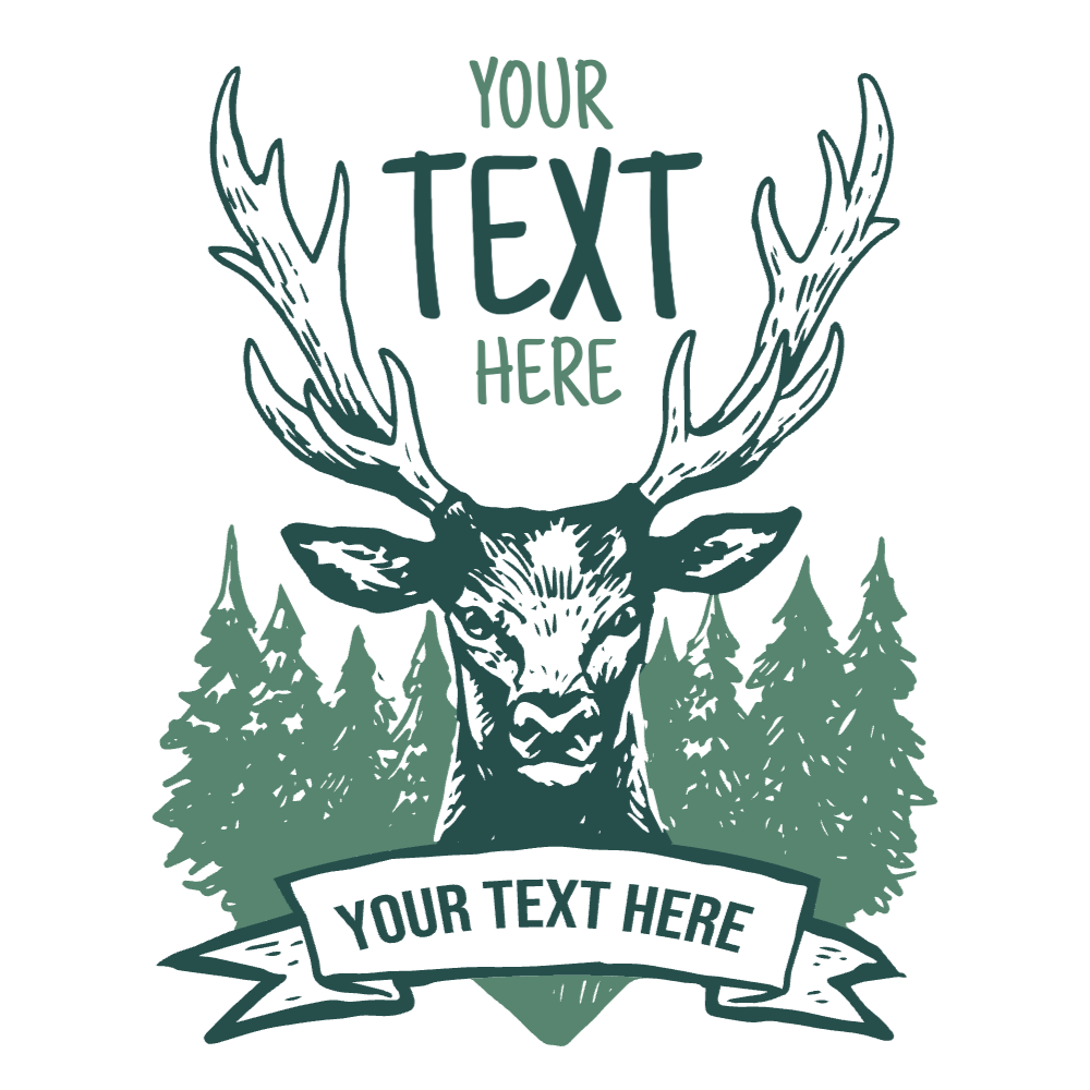 Deer in the forest editable t-shirt template | Create Merch