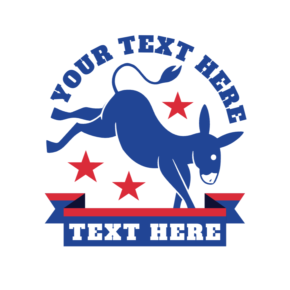Democrat donkey politics editable t-shirt template | Create Online