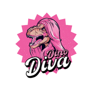 Dino Diva editable t-shirt template