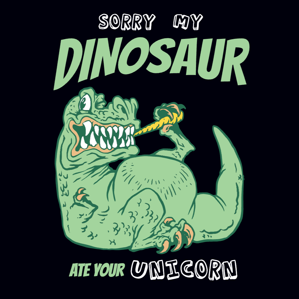 Dinosaur ate editable t-shirt design template