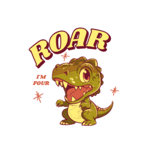 Dinosaur birthday editable t-shirt template