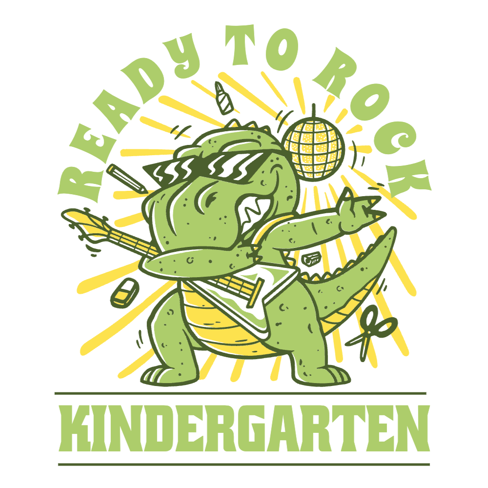 Dinosaur kindergarten editable t-shirt template