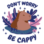 Capybara leaves editable t-shirt design template