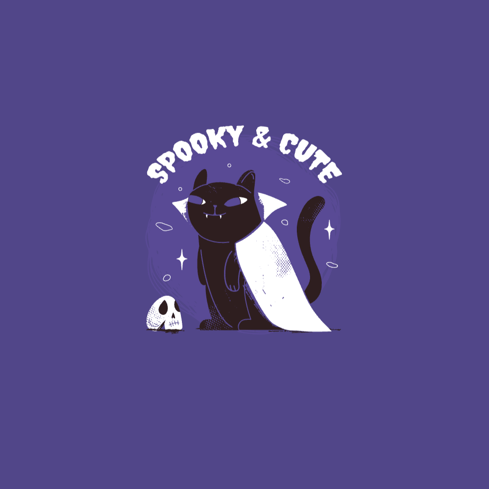 Dracula cute cat editable t-shirt template | Create Merch