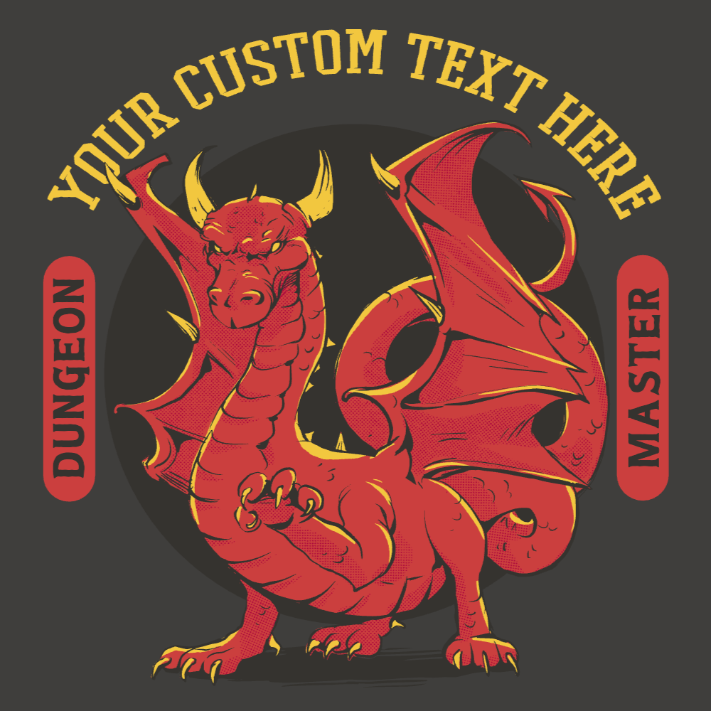 Dragon fantasy badge editable t-shirt template | Create Merch Online