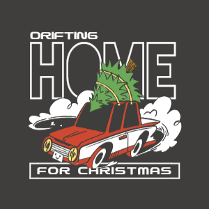 Drifting Christmas T-shirt Design Template | T-Shirt Maker