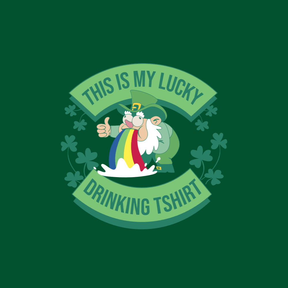 Drunk leprechaun editable t-shirt template