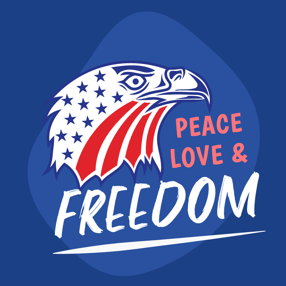 Eagle american flag editable t-shirt template | Create Designs
