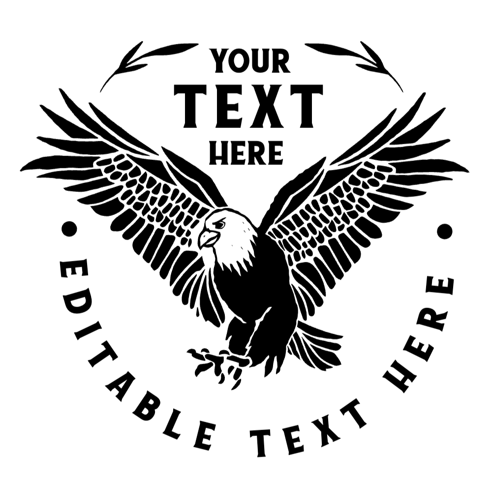 Eagle badge editable t-shirt template | T-Shirt Maker