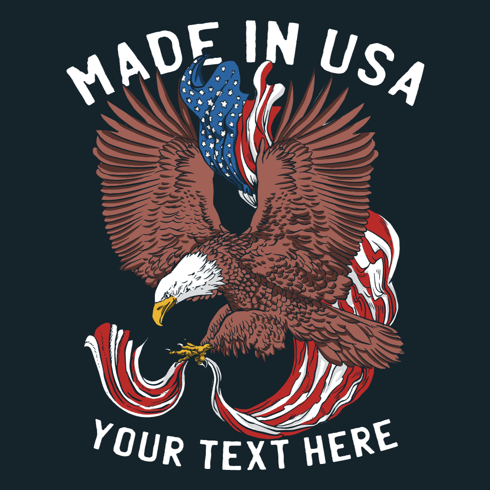 Eagle with american flag t-shirt template editable | Create Merch