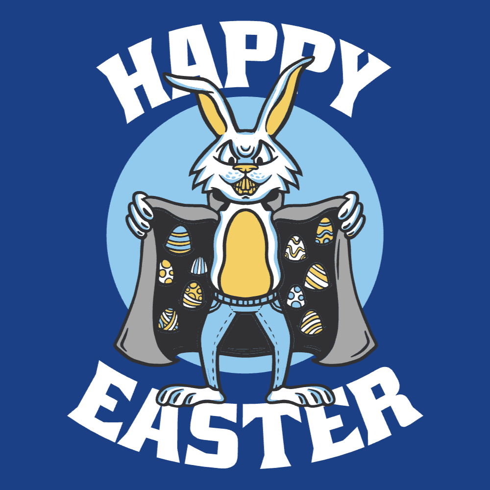Easter bunny with eggs editable t-shirt template | Create Designs