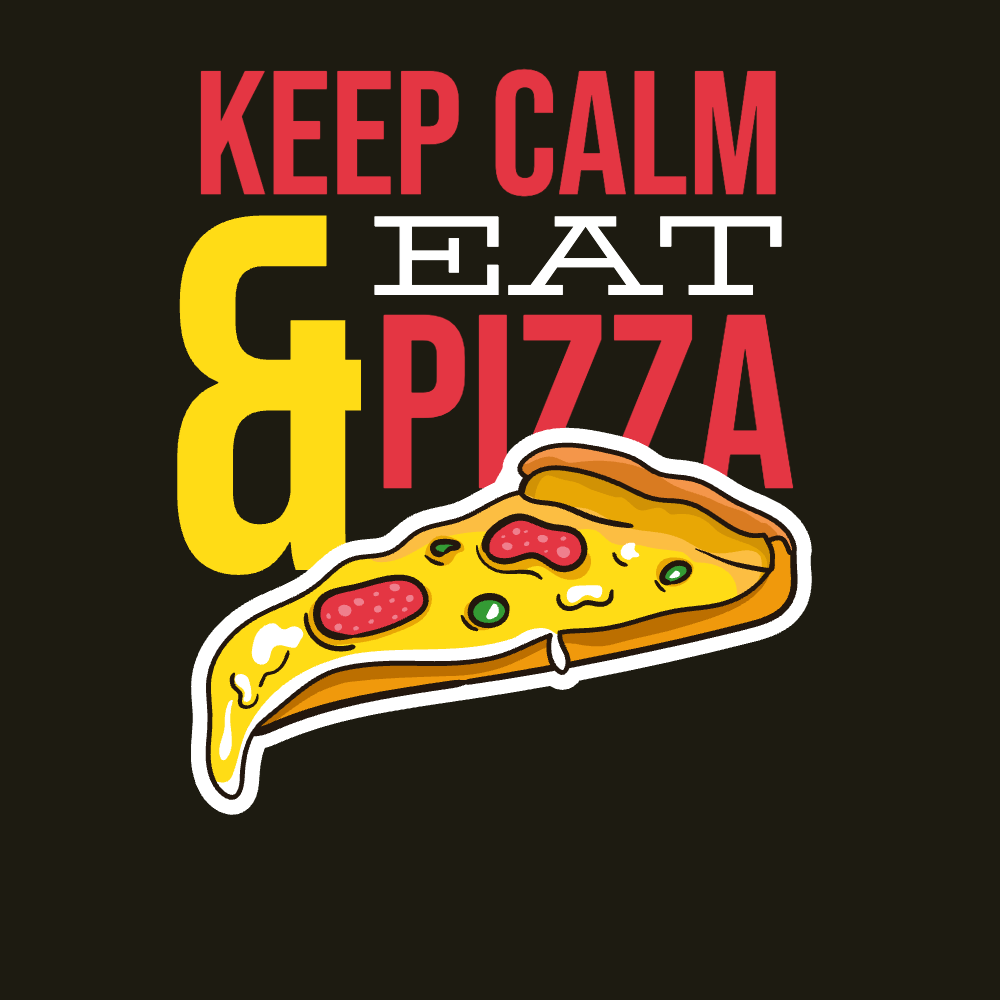 Eat Pizza Editable T-Shirt Template | Create Online