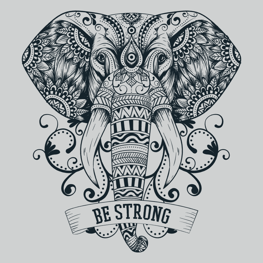 Elephant mandala editable t-shirt template | Create Merch