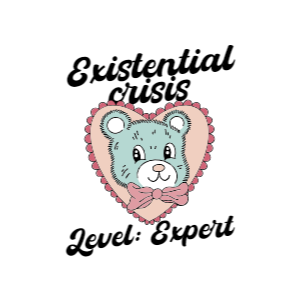 Existential crisis bear editable t-shirt template