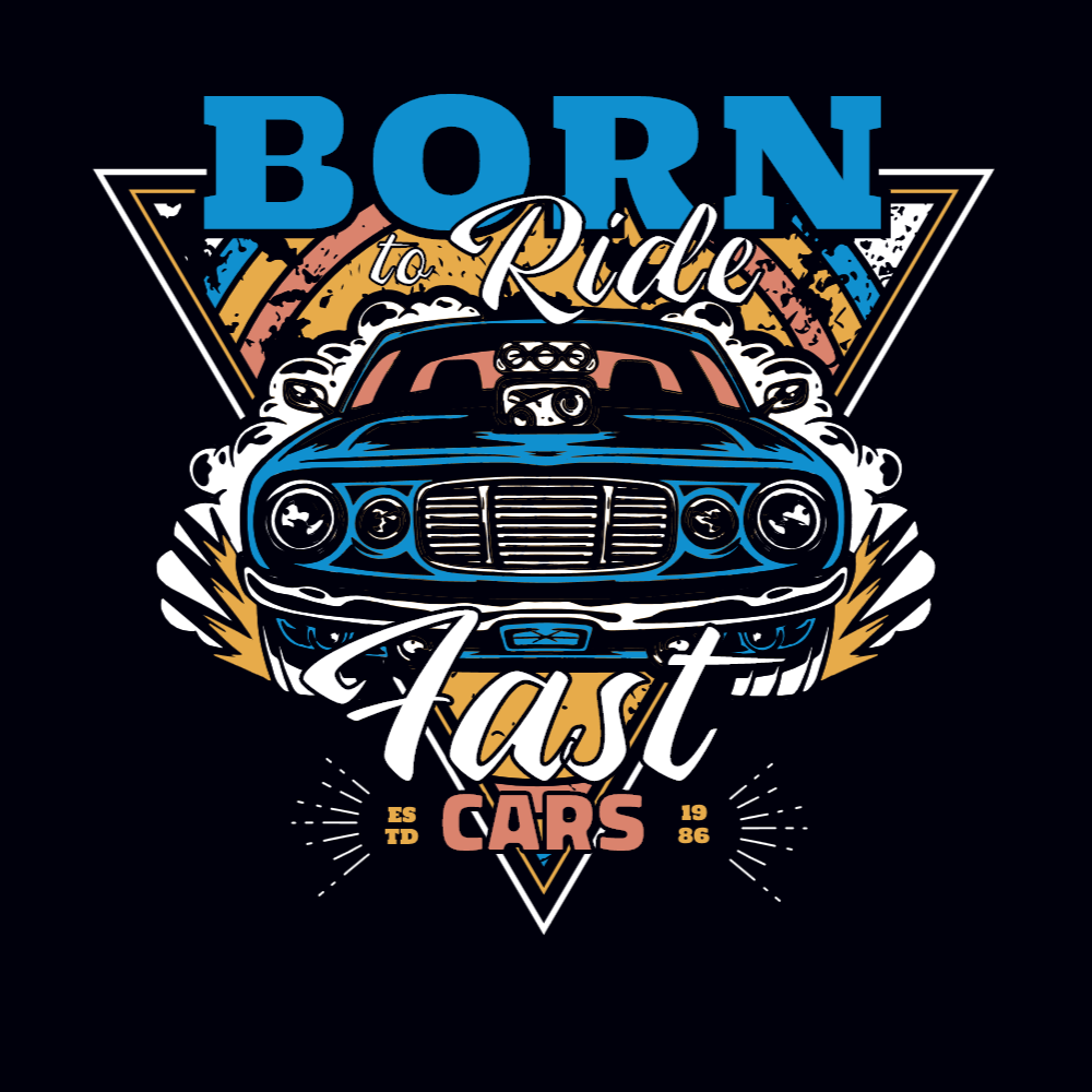 Fast cars editable t-shirt template