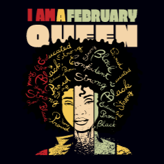 February queen editable t-shirt design template