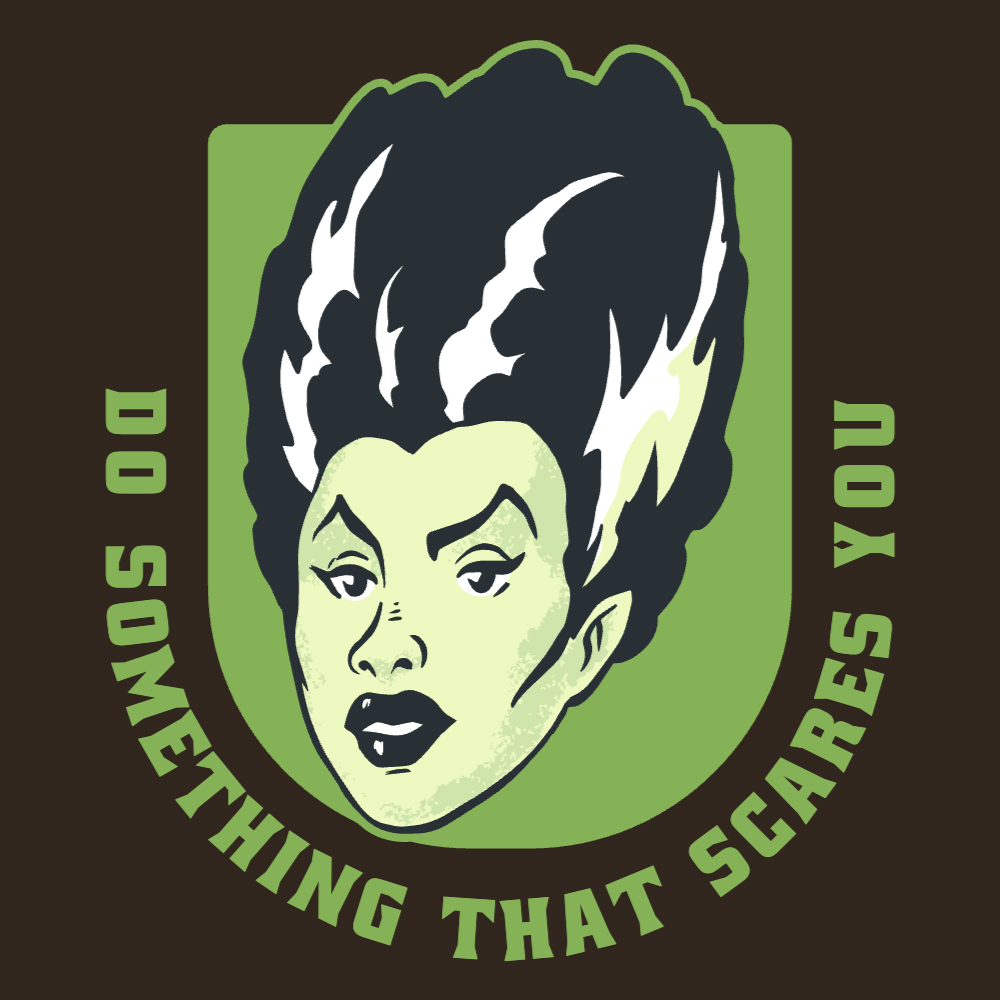 Female Frankenstein editable t-shirt template | T-Shirt Maker