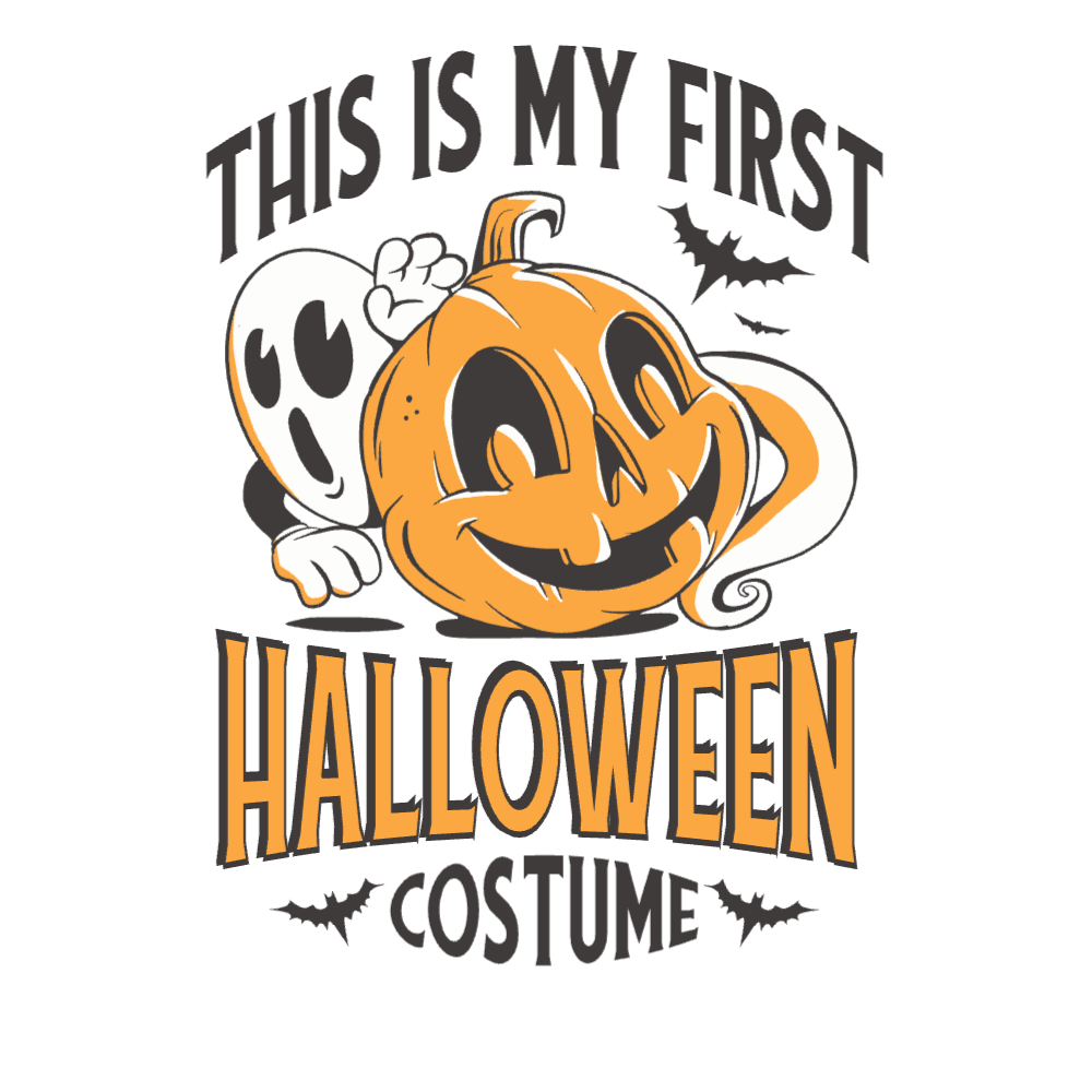 First halloween costume editable t-shirt template