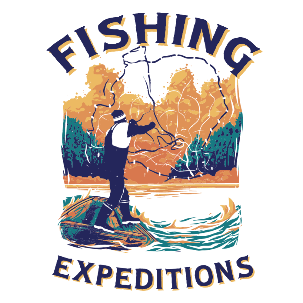 Fishing expeditions editable t-shirt template
