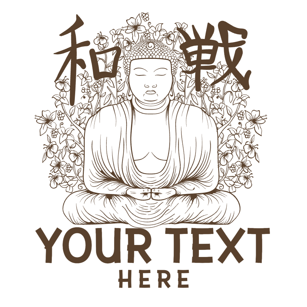 Floral buddha editable t-shirt template | Create Merch Online