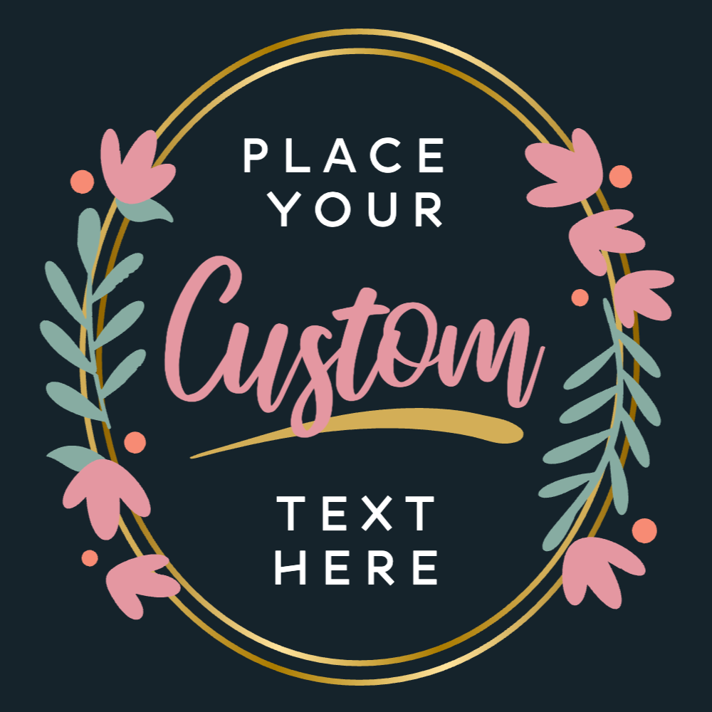 Floral circle badge editable t-shirt template | Create Merch Online