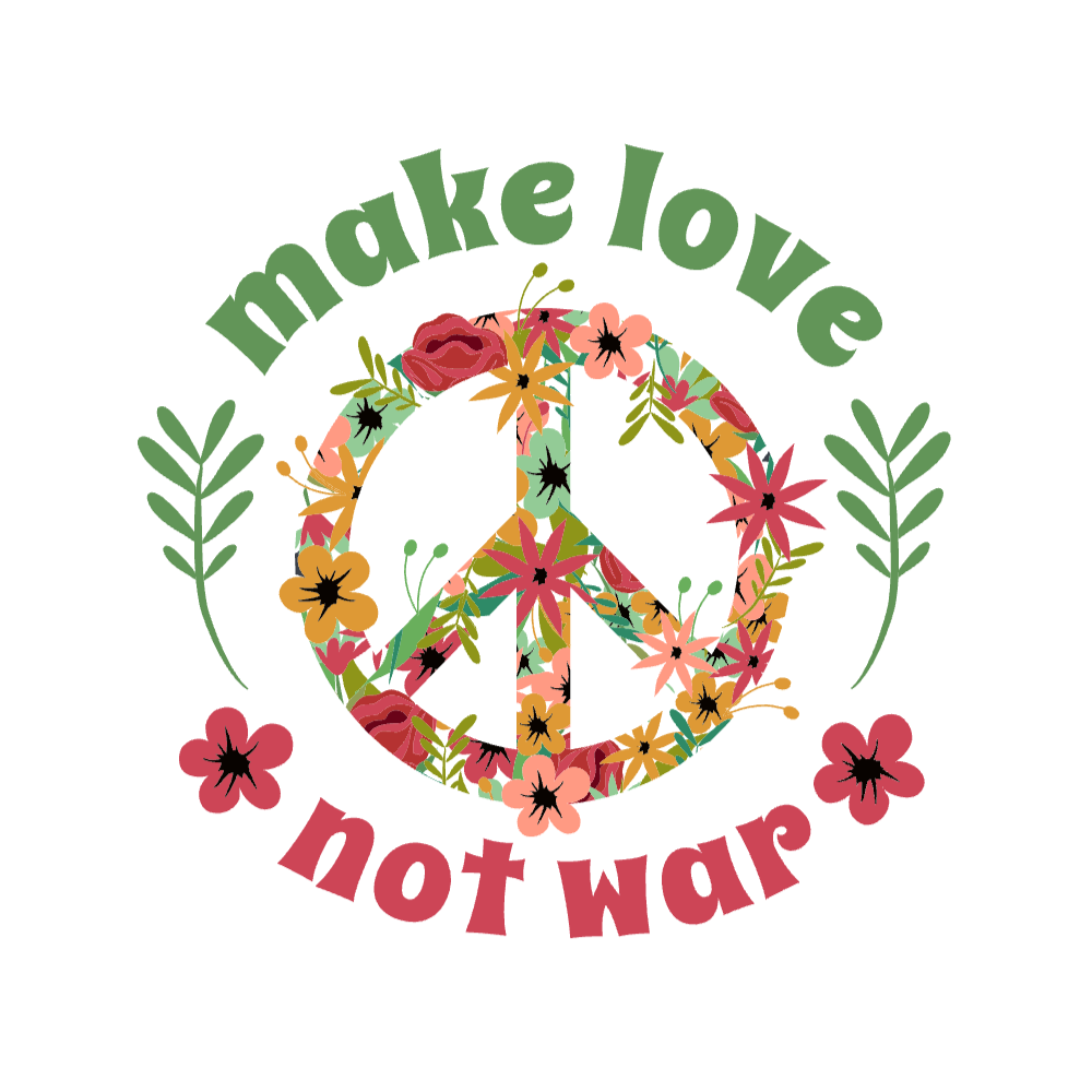 Floral peace sign t-shirt template editable | Create Merch