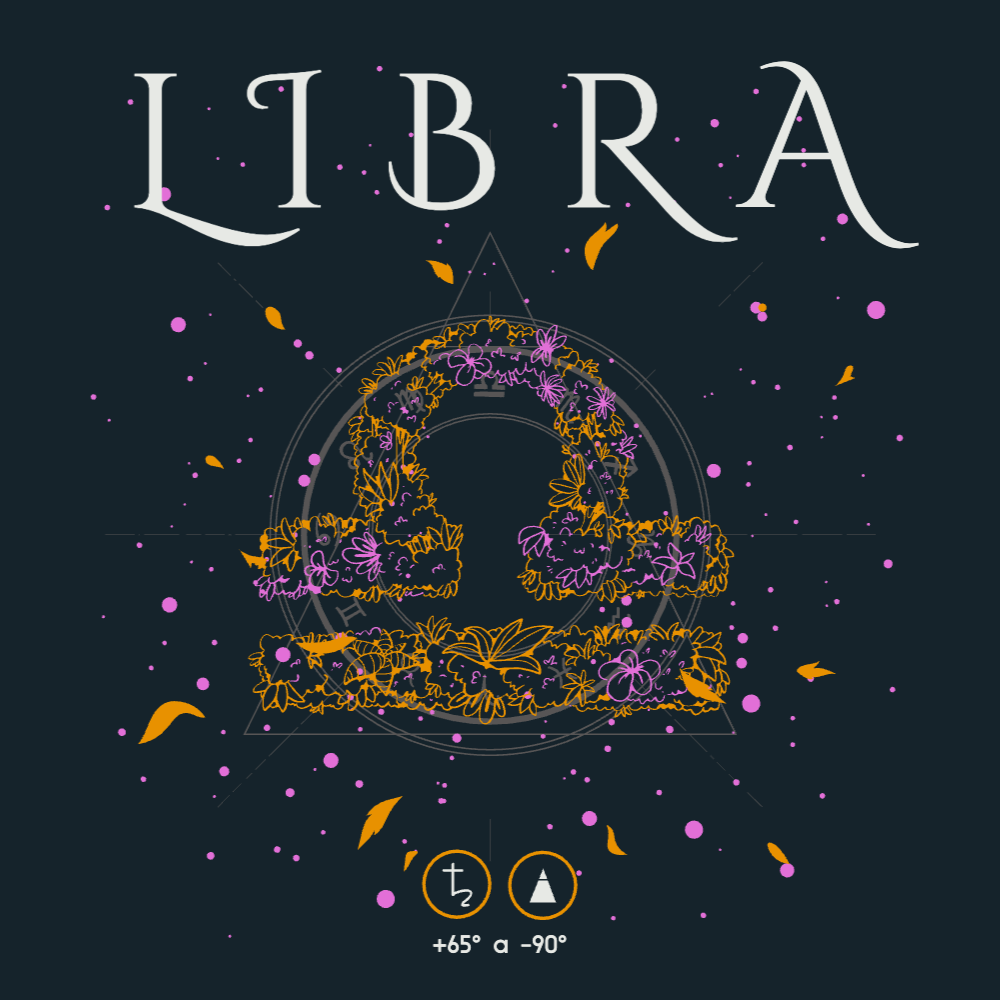 Floral zodiac Libra editable t-shirt template | Create Online